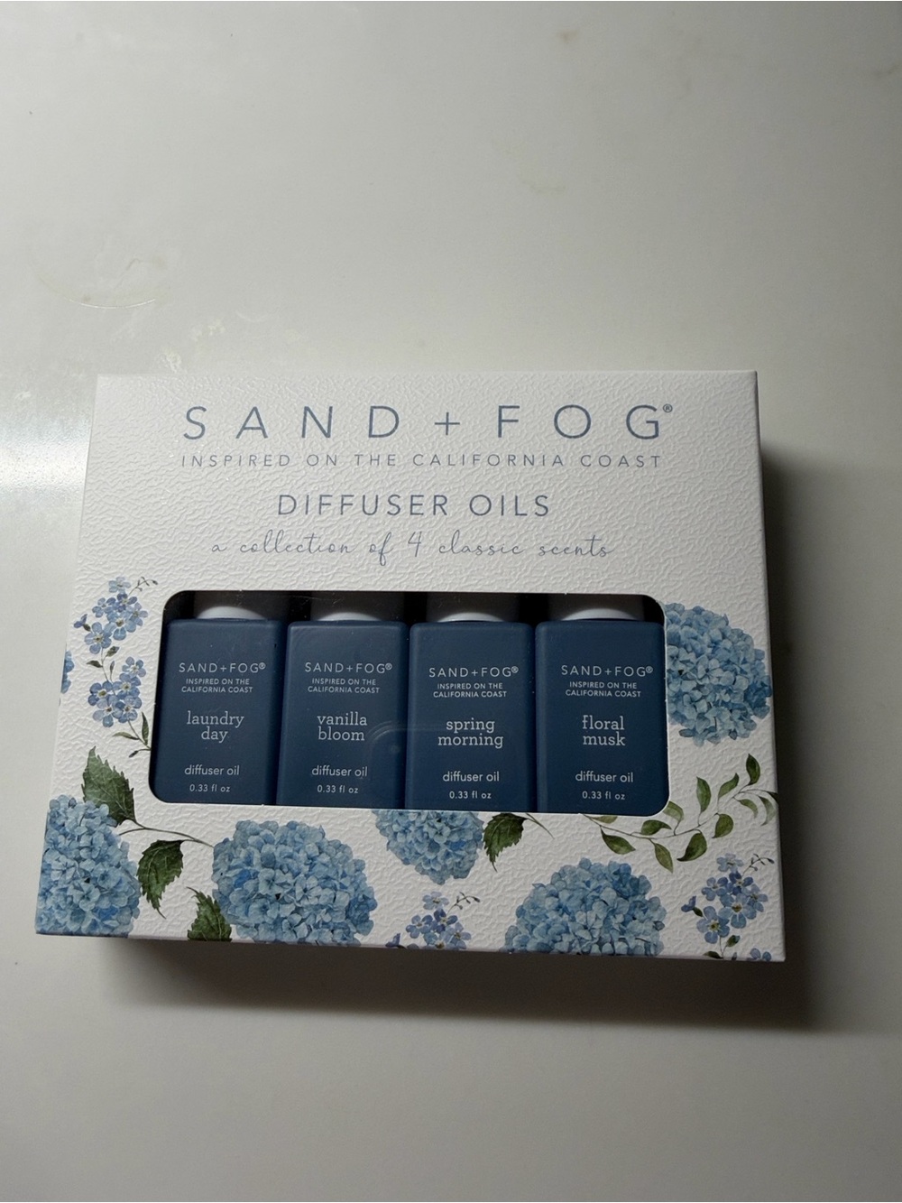 SAND+FOG Blue Diffuser Oil Set - 4 Classic Scents